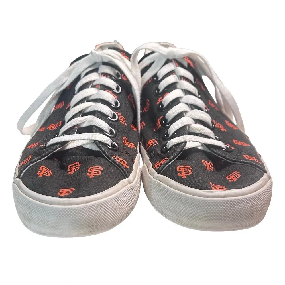 Row One San Francisco Giants MLB Canvas Low Top Sneakers Women's Size 9 Baseball
